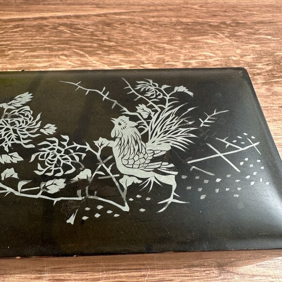 Vintage Chinese Lacquer Box, Men's Jewelry Storage - Picture 2 of 15